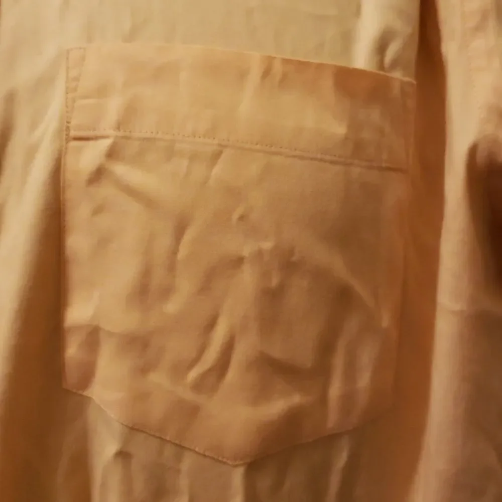 Banana Republic Mens XL‎ Peach Orange Button Down Long Sleeve Shirt Pocket